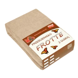 Prześcieradło frotte z gumką 60x120 beżowe P9-60 grube 200g/m2