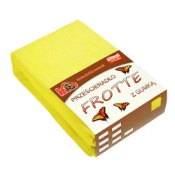 Prześcieradło frotte z gumką 60x120 żółte cytrynowe P4-60 grube 200g/m2