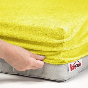 Prześcieradło frotte z gumką 60x120 żółte cytrynowe P4-60 grube 200g/m2-2