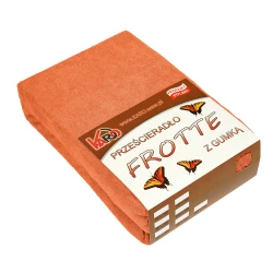Prześcieradło frotte z gumką 60x120 rude terra P25-60 grube 200g/m2