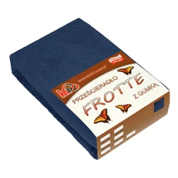 Prześcieradło frotte z gumką 60x120 granatowe P34-60 grube 200g/m2
