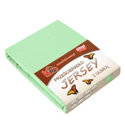 Prześcieradło jersey z gumką 160x200 seledynowe P12-160 grube 150g/m2