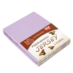 Prześcieradło jersey z gumką 160x200 wrzosowe P36-160 grube 150g/m2