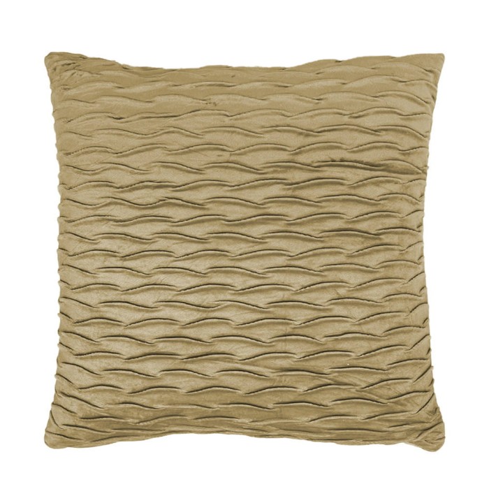Poszewka Dekoracyjna Welle 40x40 Beżowa Pikowana Welurowa-2