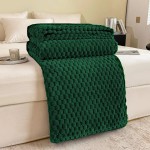 Koc Mikrofibra Tłoczony HONEY  160x200 Zielony