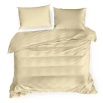 Pościel satynowa 220x200 Nova 3 Jednobarwna Beżowa