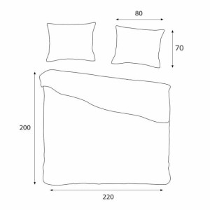 32790Pościel bambusowa 220x200 szara paski satyna bawełniana jednobarwna 2 poszewki 70x80 Bamboo 23-10