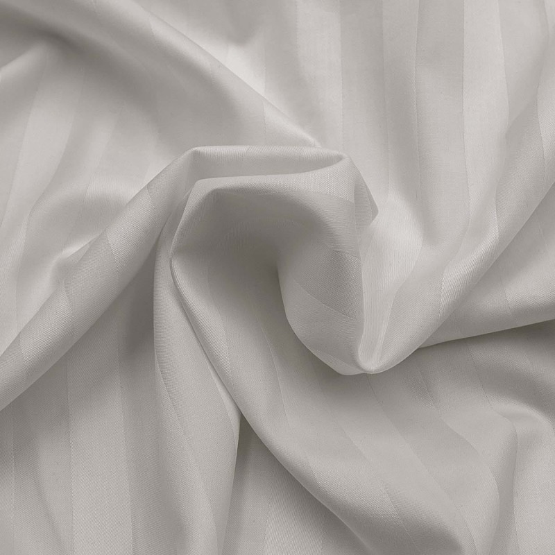 32802Pościel bambusowa 140x200 szara paski satyna bawełniana jednobarwna poszewka 70x80 Bamboo 23-5