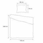 32802Pościel bambusowa 140x200 szara paski satyna bawełniana jednobarwna poszewka 70x80 Bamboo 23-10