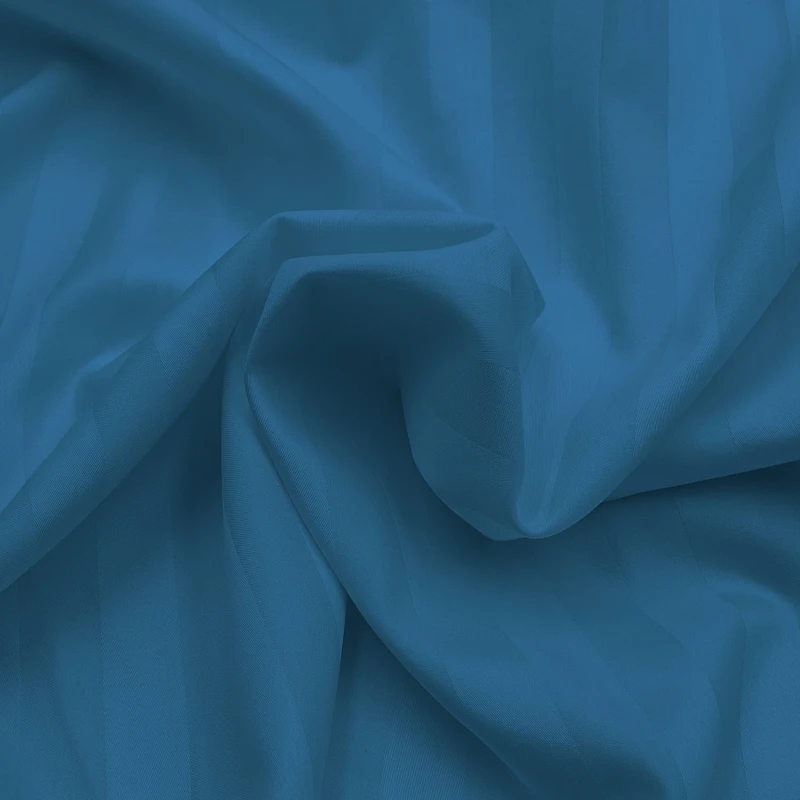 32804Pościel bambusowa 140x200 niebieska paski satyna bawełniana jednobarwna poszewka 70x80 Bamboo 23-5