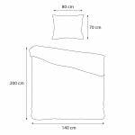 32804Pościel bambusowa 140x200 niebieska paski satyna bawełniana jednobarwna poszewka 70x80 Bamboo 23-10