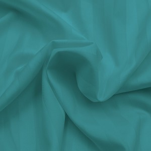 32805Pościel bambusowa 140x200 turkusowa paski satyna bawełniana jednobarwna poszewka 70x80 Bamboo 23-5