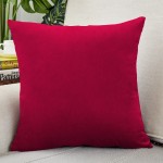 Poszewka na Poduszkę 40x40 Gładka Welur Amarant