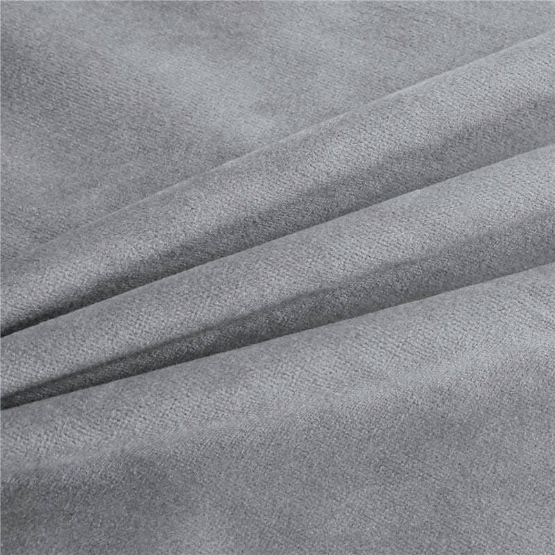 Poszewka Dekoracyjna 40x40 Gładka Welur Szara Jasna-3