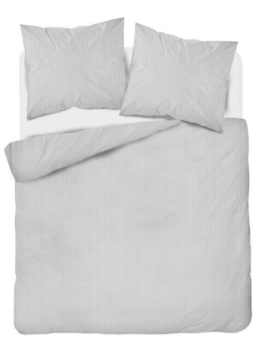 32869Pościel adamaszkowa 160x200 srebrna jednobarwna paski 1 cm Pure-1