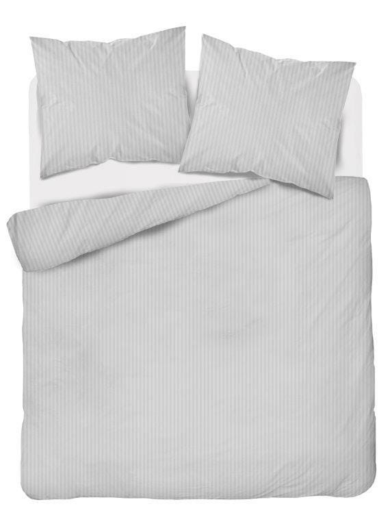 32869Pościel adamaszkowa 160x200 srebrna jednobarwna paski 1 cm Pure-1