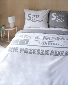 Pościel bawełniana 160x200 nie przeszkadzać tata & mama Holland-6