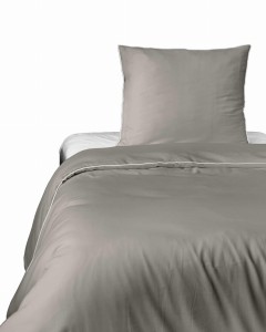 Pościel satynowa 140x200 Mako Satin 62 beżowa z lamówką-2