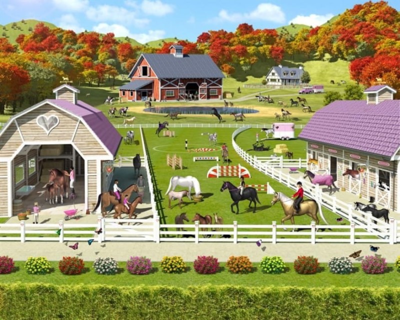 Tapety dla dzieci 3D - Horse and Pony