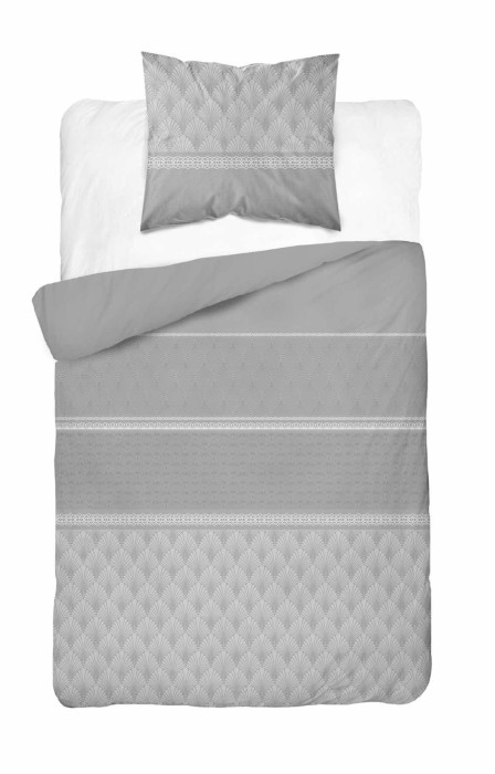 Pościel satynowa 140x200 Home Satin 81 szara glamour-2