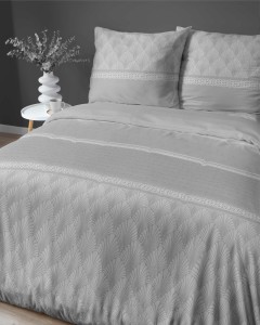 Pościel satynowa 140x200 Home Satin 81 szara glamour-3