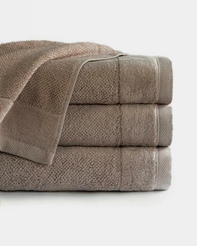 Ręcznik bawełniany Vito 100x150 frotte beżowy ciemny 550 g/m2-1