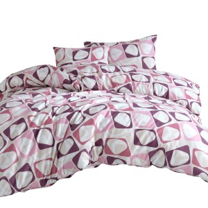 33691Pościel bawełniana 200x220 Club różowa geometria Cottonlove Exclusive 5-2
