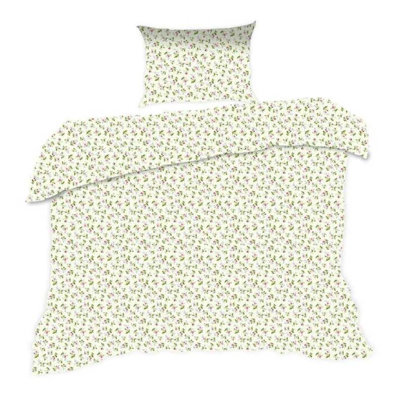 Pościel bawełniana 140x200 Classic różowe kwiatuszki-1