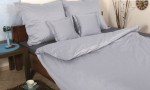 Pościel bawełniana 140x200 szara Jednobarwna