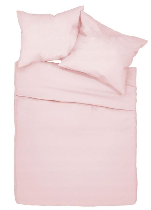 Pościel bawełniana 200x220 różowa jasna Jednobarwna-1