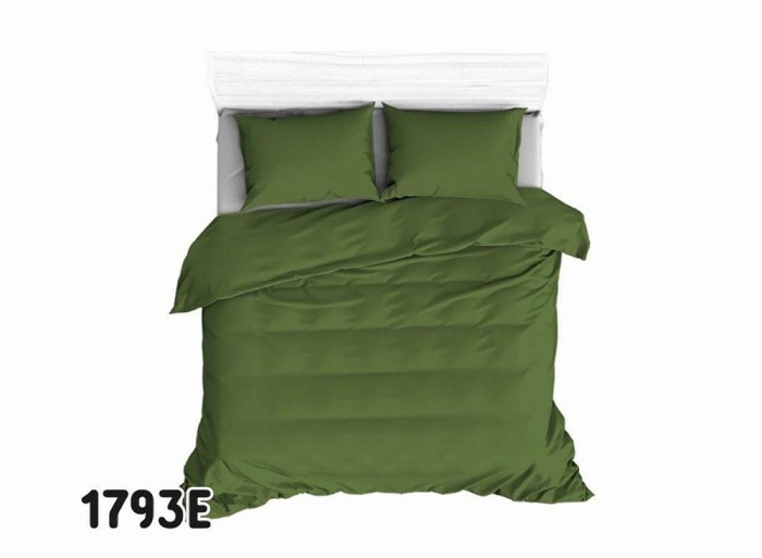 Pościel bawełniana 200x220 Extra zielona butelkowa jednobarwna-1