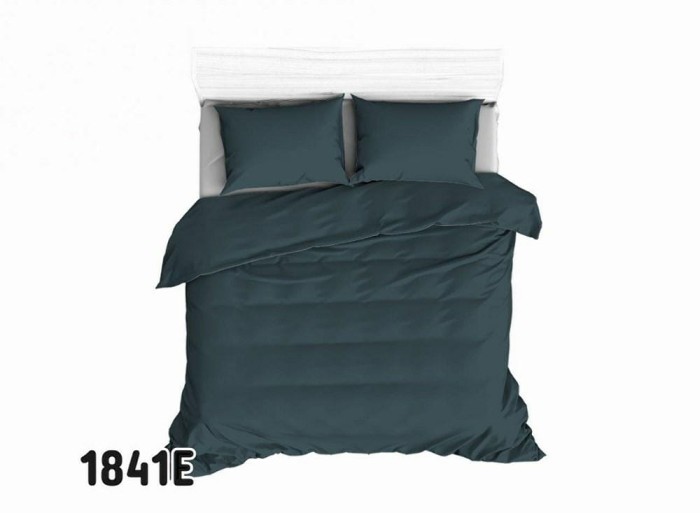 Pościel bawełniana 160x200 Extra szmaragdowa jednobarwna-1