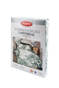 34321Pościel bawełniana 160x200 Liście palmy zielona Universal Matex-3