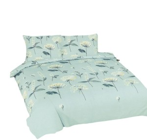 34322Pościel bawełniana 220x200 Kwiaty miętowa Universal Matex-1