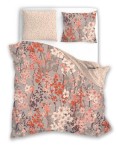 Pościel bawełniana 220x200 Flovery kwiaty beżowa morelowa