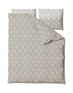 34372Pościel bawełniana 140x200 Frills beżowa biała geometria Gold Zaratex-2