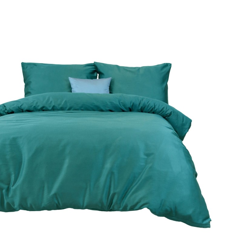 34546Pościel satynowa 140x200 turkusowa ciemna 042 z jedną poszewką jednobarwna Darymex-2