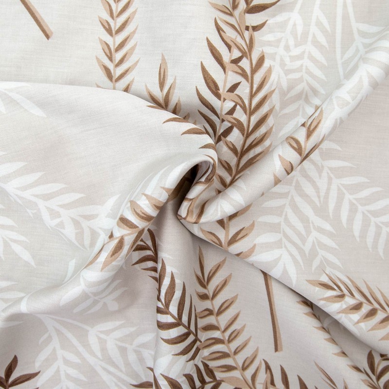 34549Pościel satynowa 160x200 Alisa beżowa brązowa gałązki Exclusive 24-5