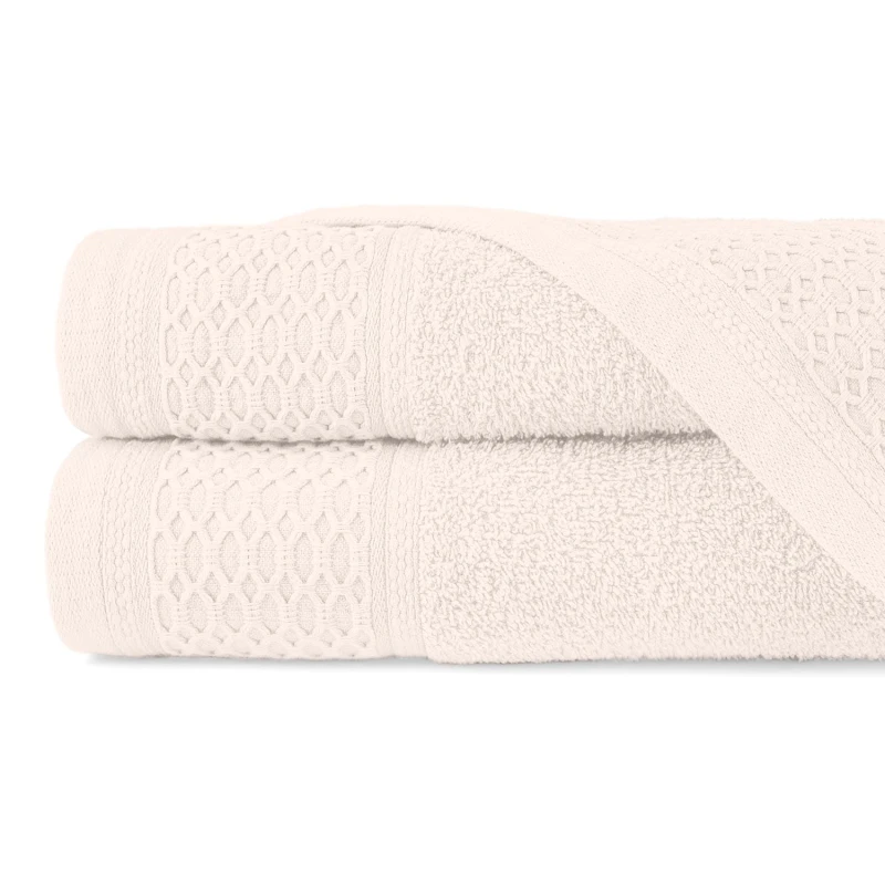 Ręcznik bawełniany 70x140 Solano kremowy frotte 470 g/m2-1
