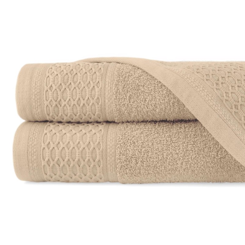 Ręcznik bawełniany 70x140 Solano cappuccino frotte 470 g/m2-1