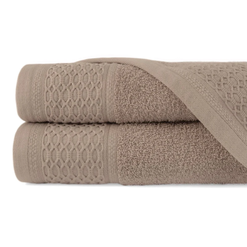 Ręcznik bawełniany 70x140 Solano beżowy frotte 470 g/m2-1