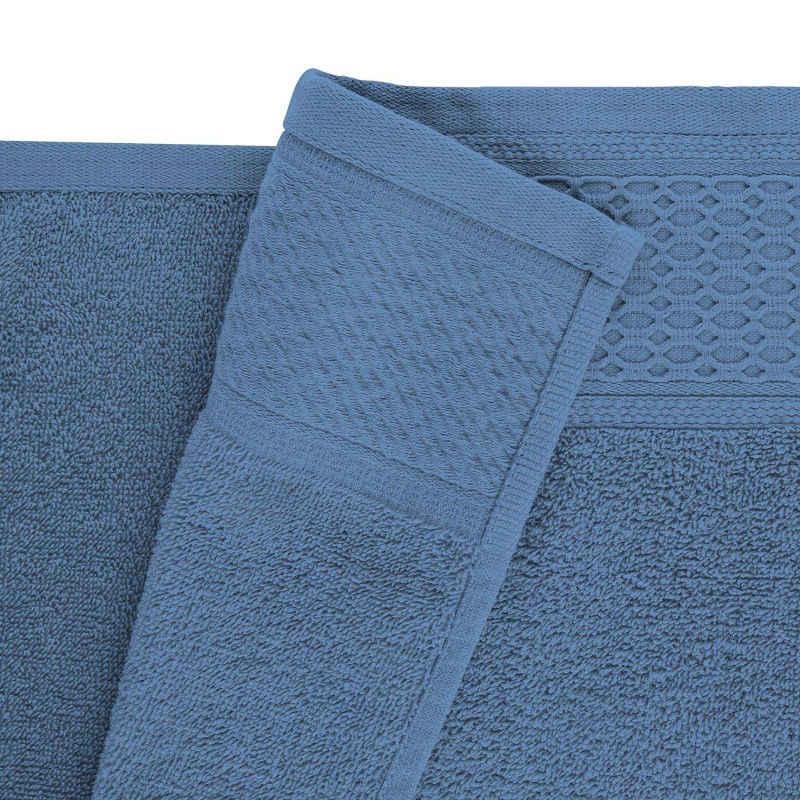 Ręcznik bawełniany 30x50 Solano niebieski frotte 470 g/m2-4