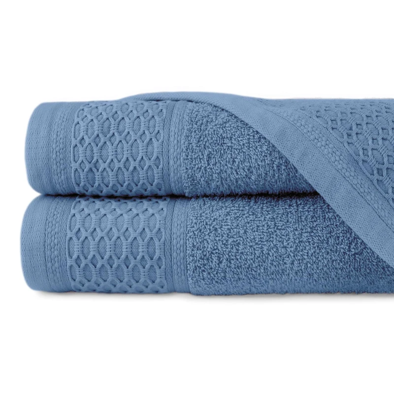 Ręcznik bawełniany 70x140 Solano niebieski frotte 470 g/m2-1