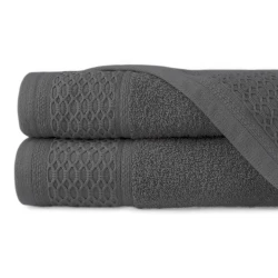 Ręcznik bawełniany 70x140 Solano grafitowy frotte 470 g/m2