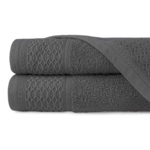 Ręcznik bawełniany 70x140 Solano grafitowy frotte 470 g/m2-1