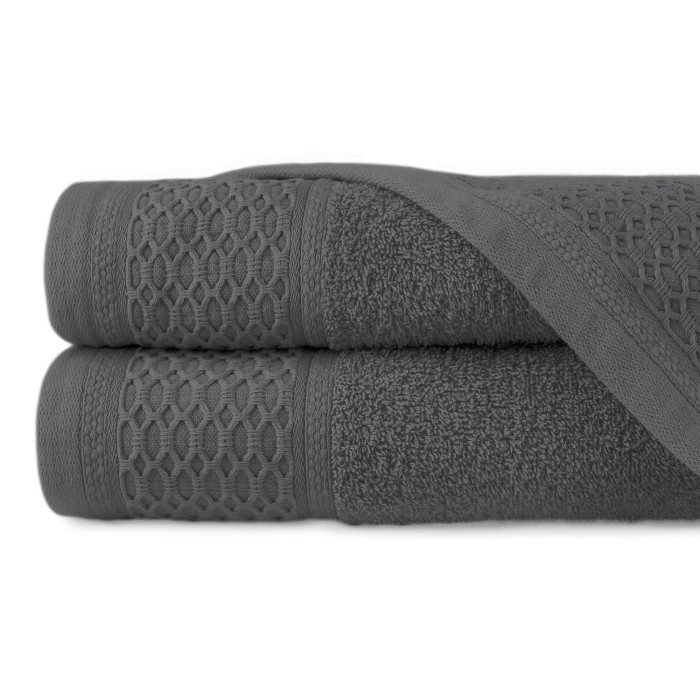 Ręcznik bawełniany 70x140 Solano grafitowy frotte 470 g/m2-1