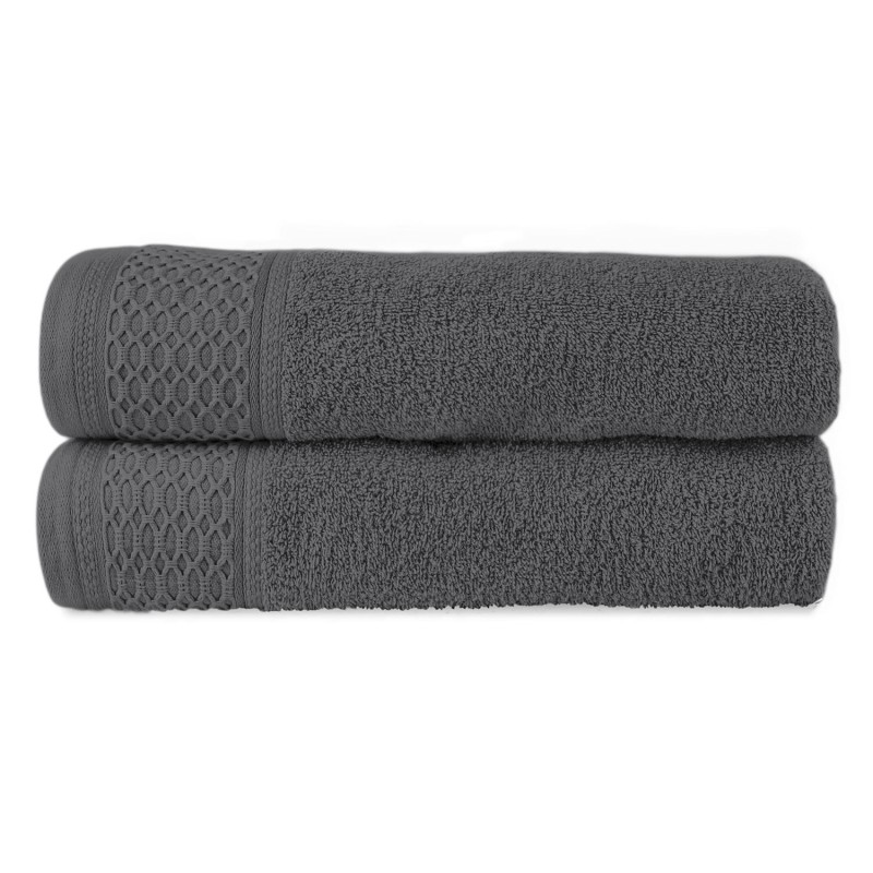 Ręcznik bawełniany 70x140 Solano grafitowy frotte 470 g/m2-2