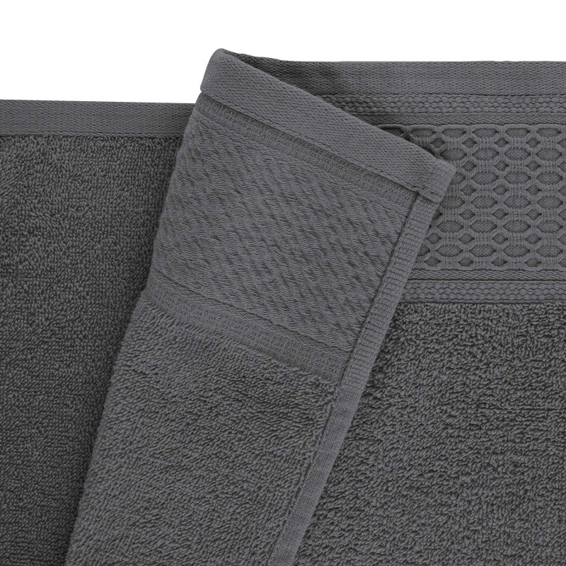 Ręcznik bawełniany 70x140 Solano grafitowy frotte 470 g/m2-4