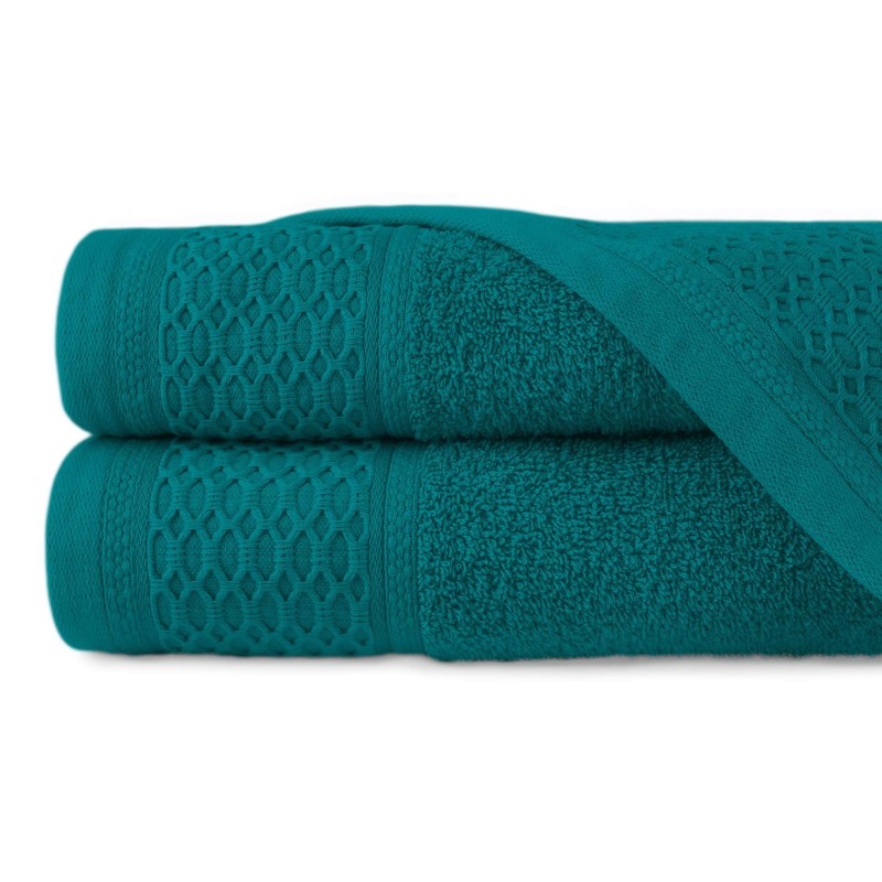 Ręcznik bawełniany 70x140 Solano turkusowy ciemny frotte 470 g/m2-1