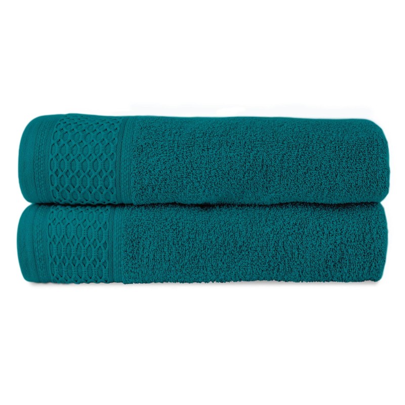 Ręcznik bawełniany 70x140 Solano turkusowy ciemny frotte 470 g/m2-2